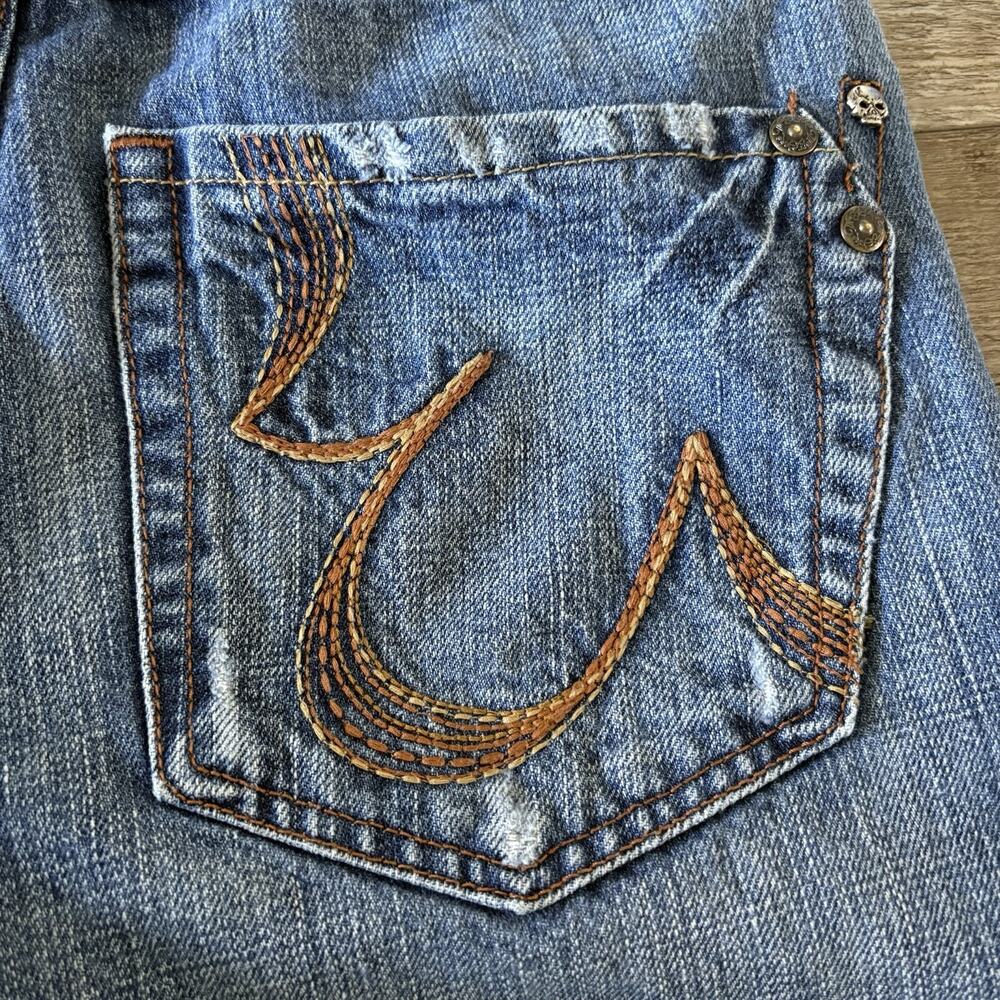 VTG Mark Ecko Jeans Mens 32x30 Y2K No 72 Times Square Blue Regular Cut Skull - Picture 14 of 15